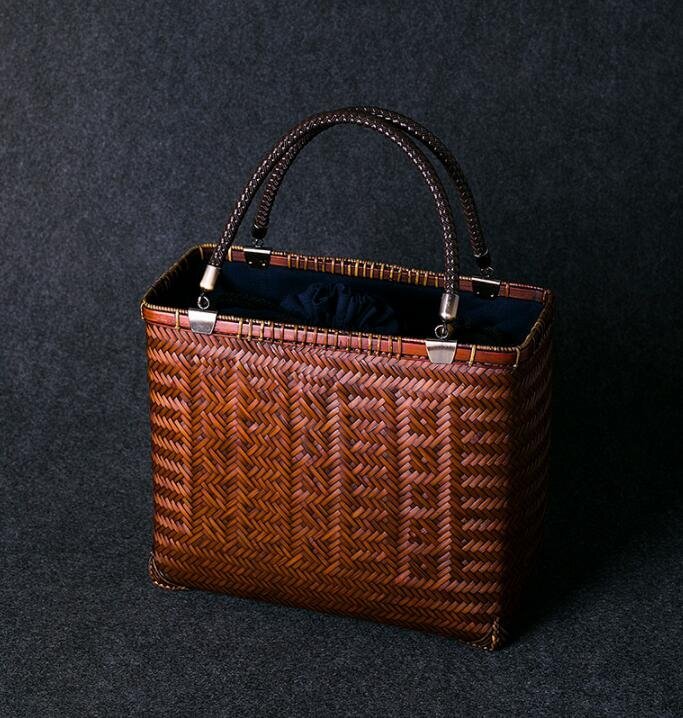  beautiful goods recommendation * handmade bamboo compilation . storage bag nature bamboo. braided up bamboo product handbag flight .