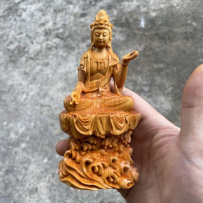  new arrival * finest quality quality tree carving better fortune feng shui . sound image ge sculpture handicraft high class natural tsuge tree carving feng shui goods present 