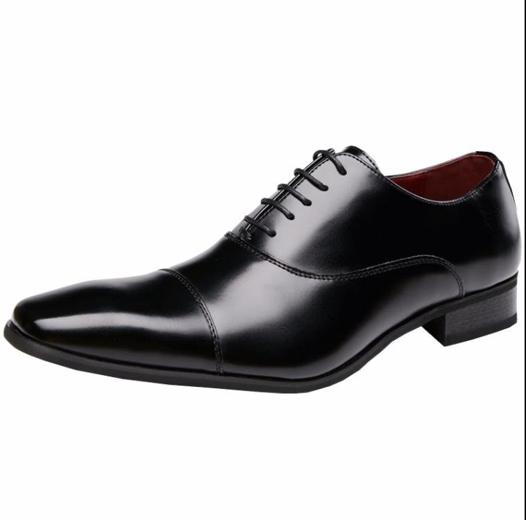  very popular * super-beauty goods * high quality original leather worker handmade cow leather gentleman shoes formal ceremonial occasions leather shoes ^ black 
