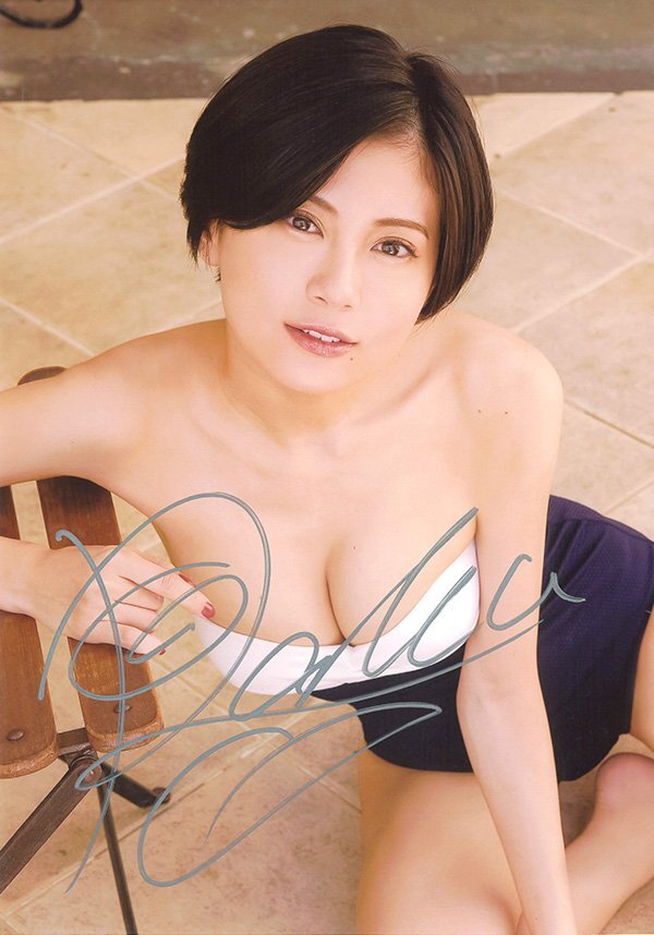 HIT\'S/RaMu4 ~2024~ A4 size autograph silver autographed life photograph ( navy blue × white swimsuit B) 240419-855