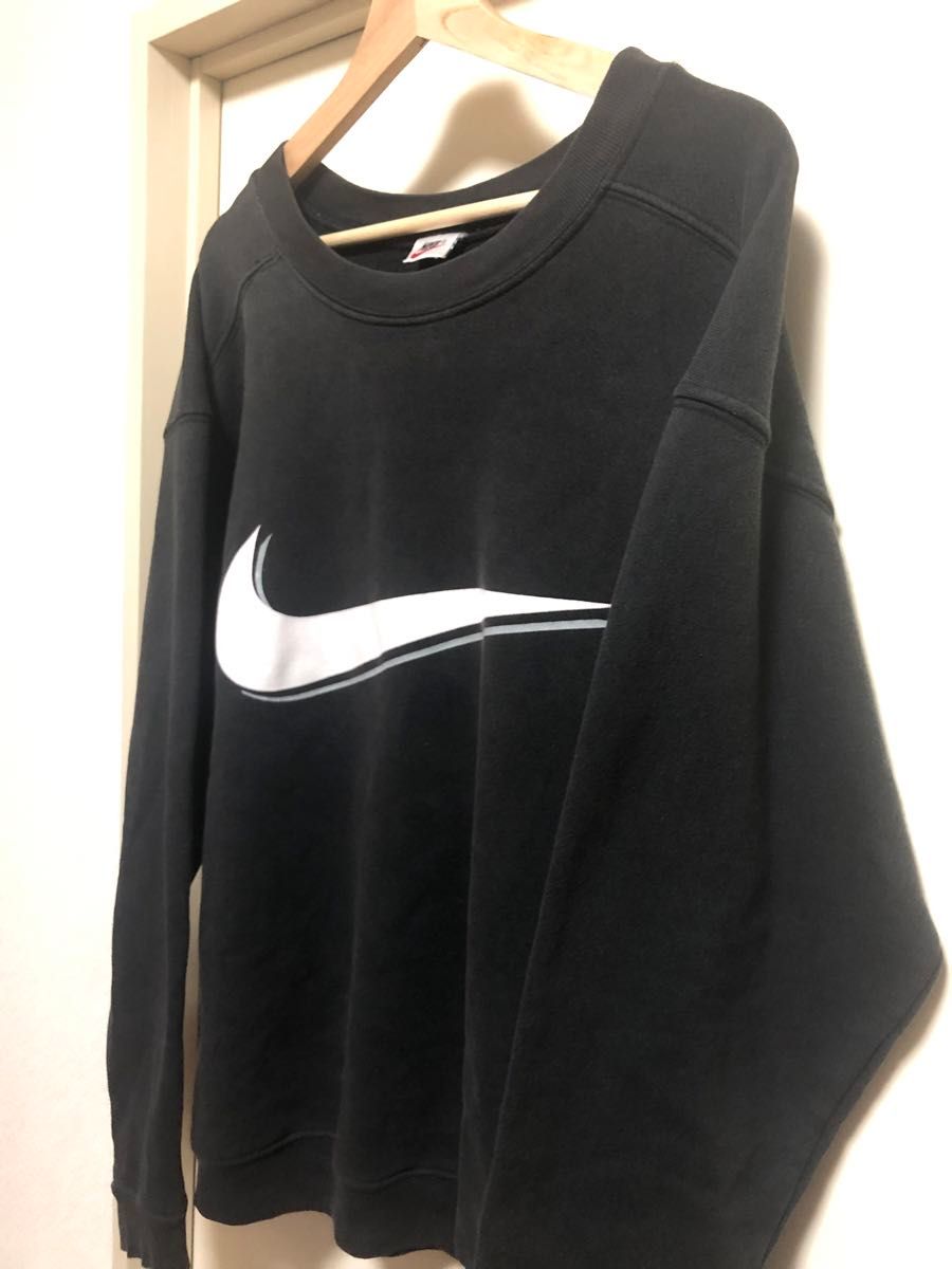 Nike ブラック トレーナー 長袖 90s 白タグ NIKE 90s 白タグ トレーナー スウェット 黒 ブラック 銀タグ