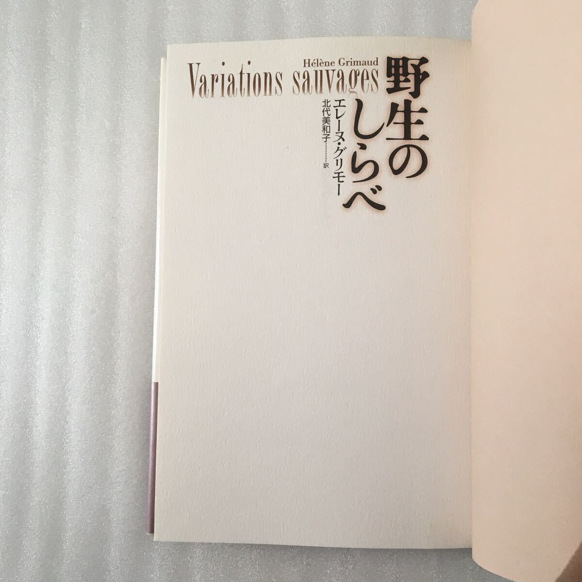 野生のしらべ エレーヌ・グリモー／著　北代美和子／訳　ピアニスト　9784270000168_画像2