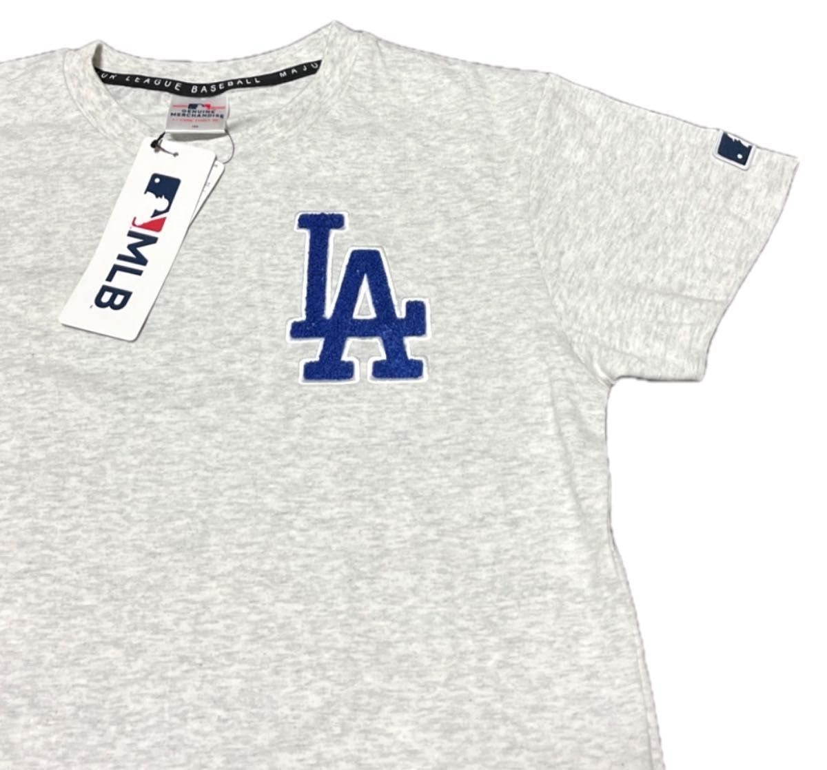 新品　MLB公式　ロサンゼルス･ドジャース　　半袖Tシャツ　キッズ　150 ロゴ刺繍　もこもこ　バックプリント　ロゴＴ　大谷翔平