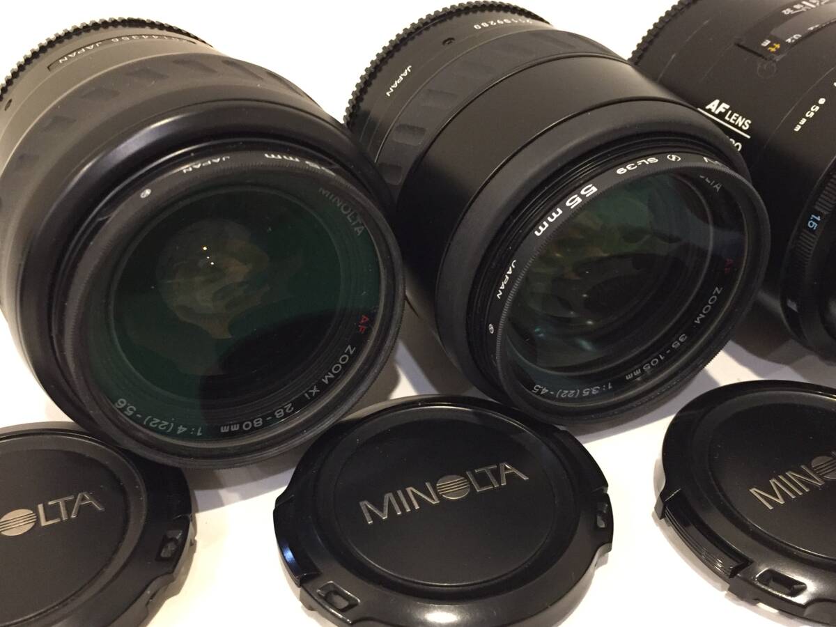 【CR-01】一眼カメラ レンズなど まとめ売り！MINOLTA a8700i フィルム一眼カメラ/MINOLTA ZOOMxi AF28-80レンズ など 動作未確認の画像7