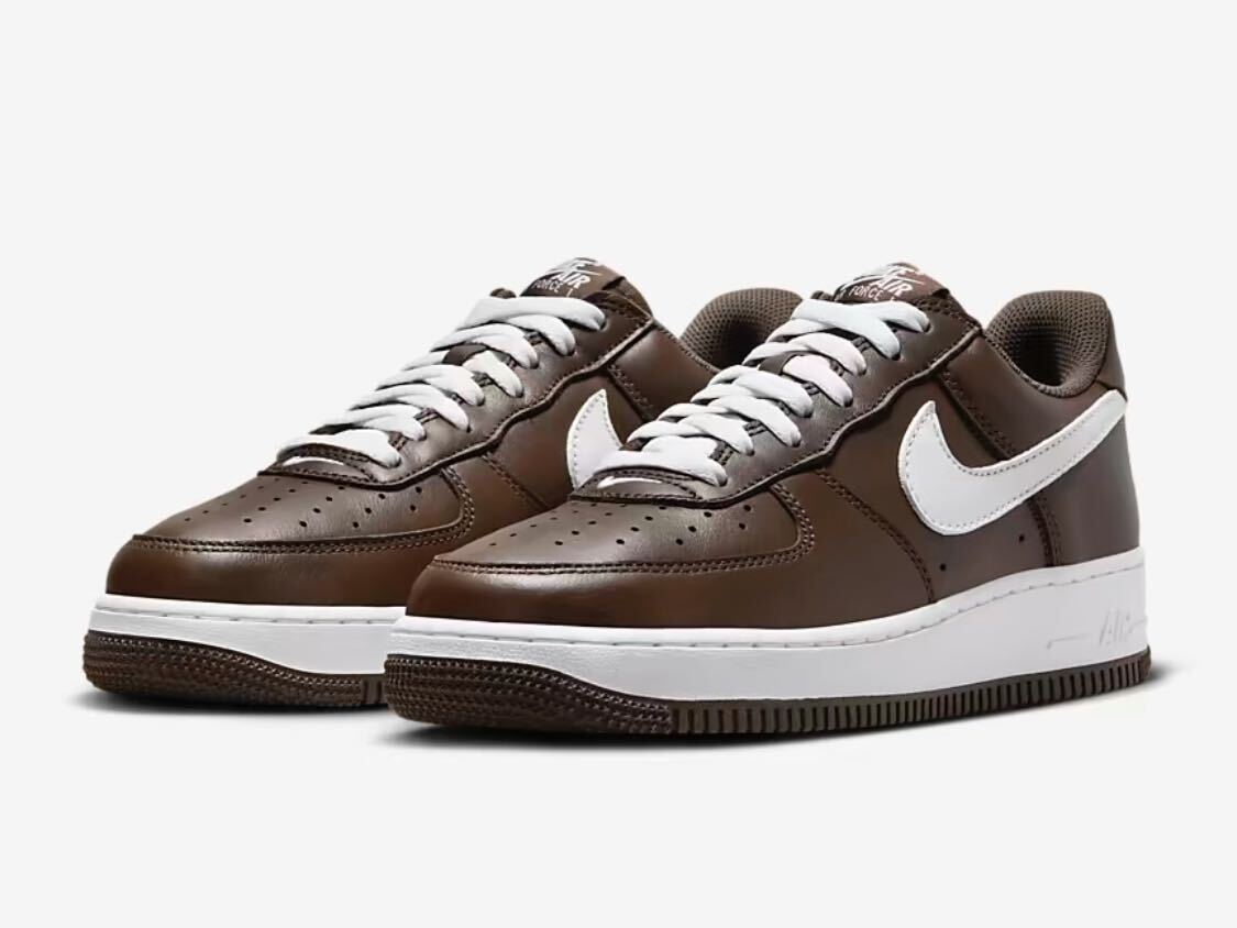 新品！NIKE AIR FORCE 1 LOW RETRO QS (US9.5 , 27.5cm) CHOCOLATE / WHITE ナイキ エアフォース1 レトロ チョコレート 茶 白 FD7039 200_画像1