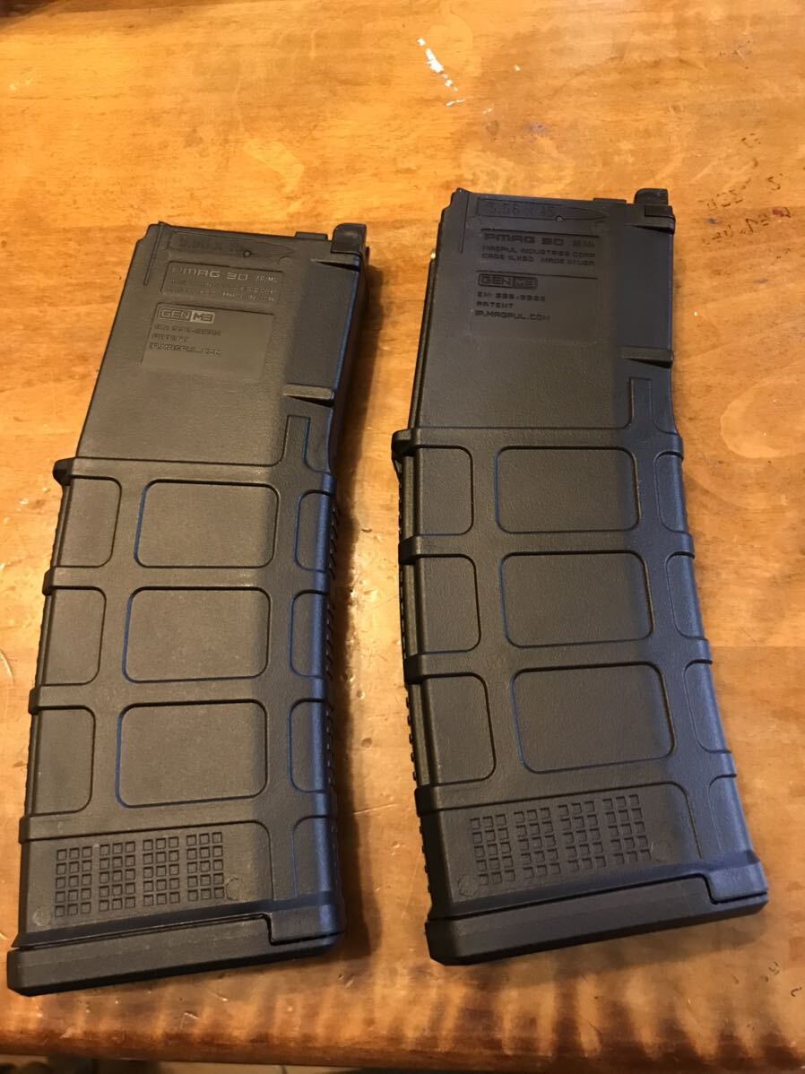 iron airsoft マルイ M4A1 MK18 MTR 89式小銃 ガスブローバック MWS 対応 magpul PMAG タイプ マガジン 二本セットの画像2