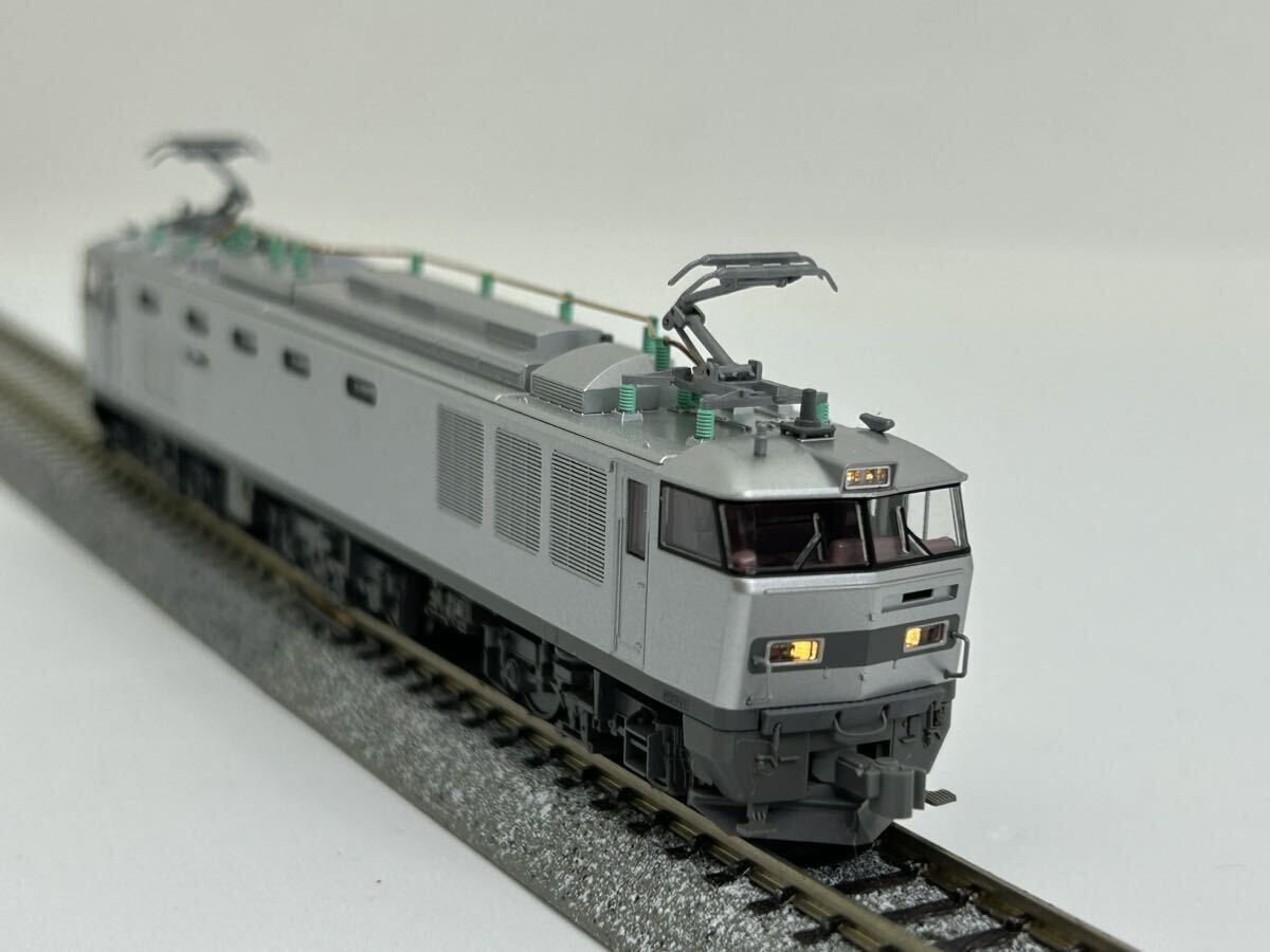 KATO 3065-5 EF510 500 JR cargo color ( silver ) electric locomotive operation verification * light lighting verification 