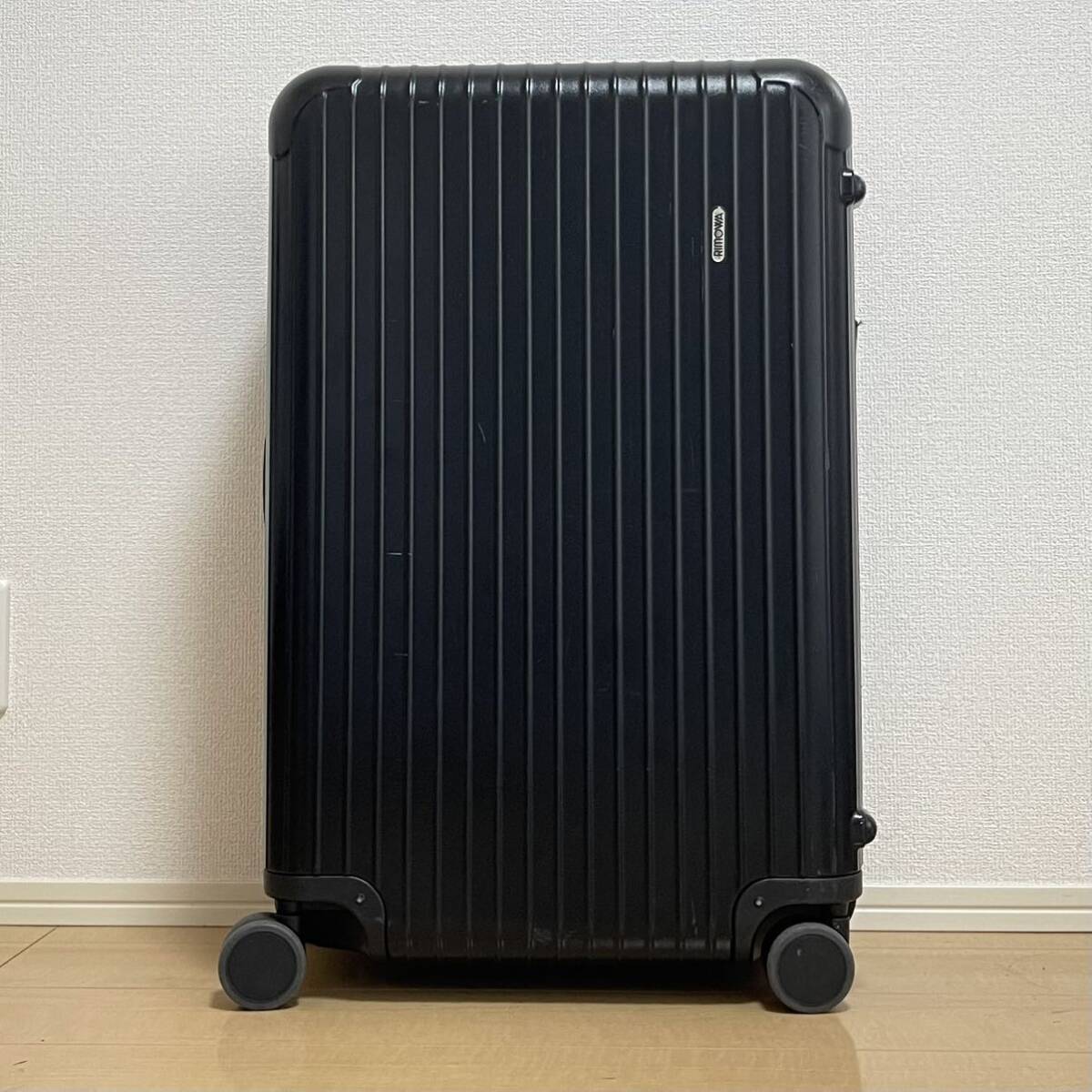 1円 ◎ RIMOWA リモワ スーツケース SALSA サルサ 82L Tキャリーケース マルチホイール 4輪 黒 ブラック 871.70 大容量サイズ 廃盤 旧ロゴの画像2