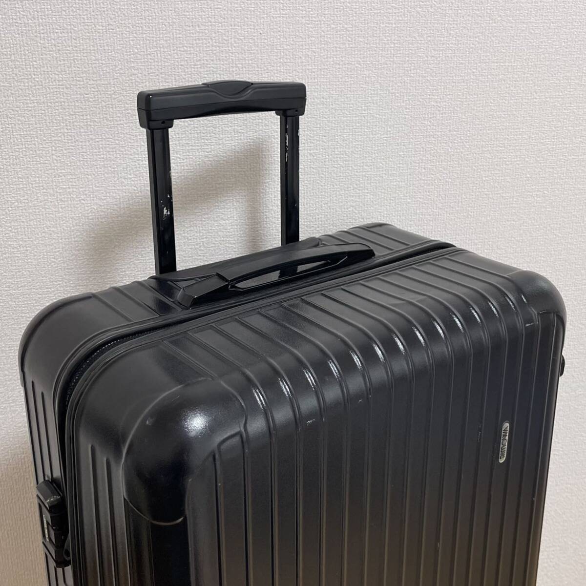 1円 ◎ RIMOWA リモワ スーツケース SALSA サルサ 82L Tキャリーケース マルチホイール 4輪 黒 ブラック 871.70 大容量サイズ 廃盤 旧ロゴの画像4