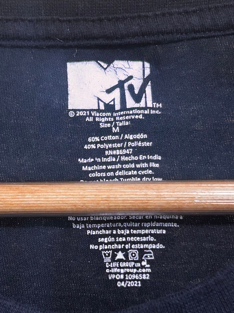 MTV エムティービーシャツ　Mサイズ　宇宙飛行士ミュージックテレビ Tシャツ 半袖 夏服 海外古着 企業 音楽 ロック 番組