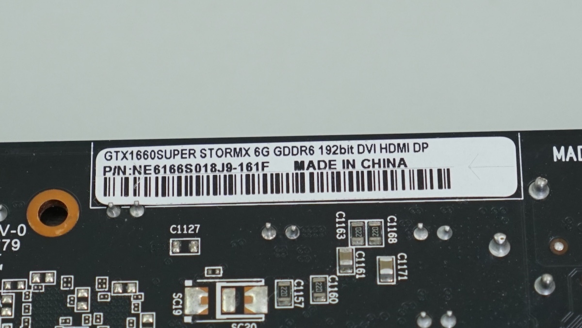 中古 GeForce GTX 1660 SUPER StormX 6G DVI HDMI DP Palitの画像7