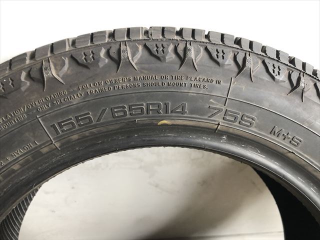 激安中古タイヤ　　155/65R14 75S MUDSTAR RADIAL A/T 21年製　　2本_画像4