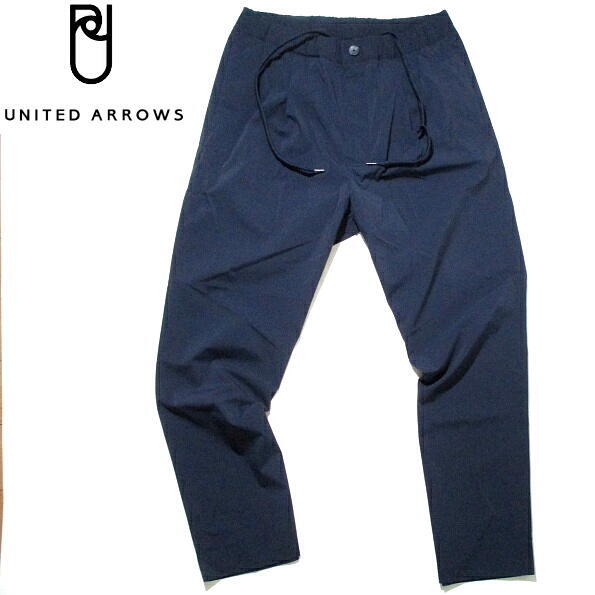 新品▼ 未使用！ ユナイテッドアローズ 春夏 イージーパンツ 紺 ネイビー ストレッチ Mサイズ UNITED ARROWS テーパードの画像1