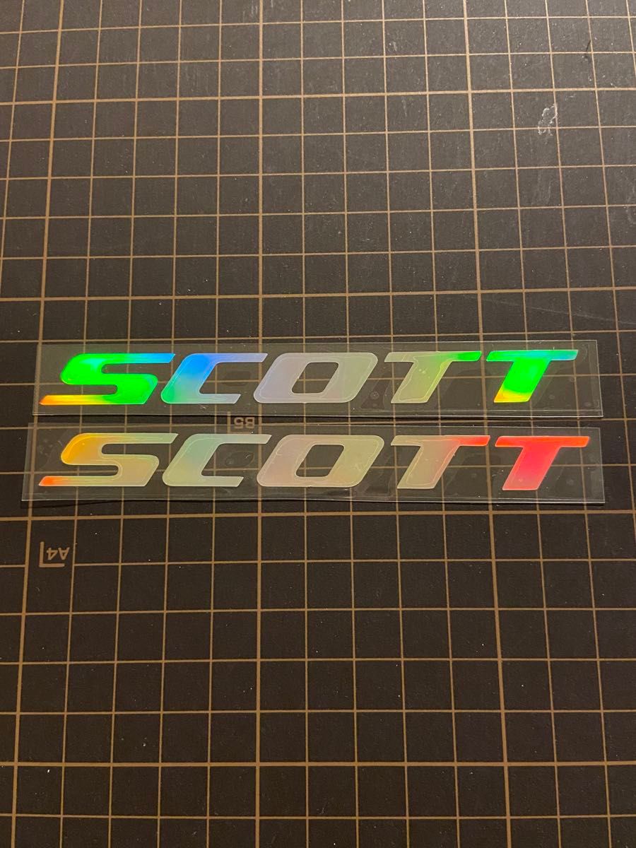 スコット scott 2枚 プリズム ステッカー レインボー 転写 シール
