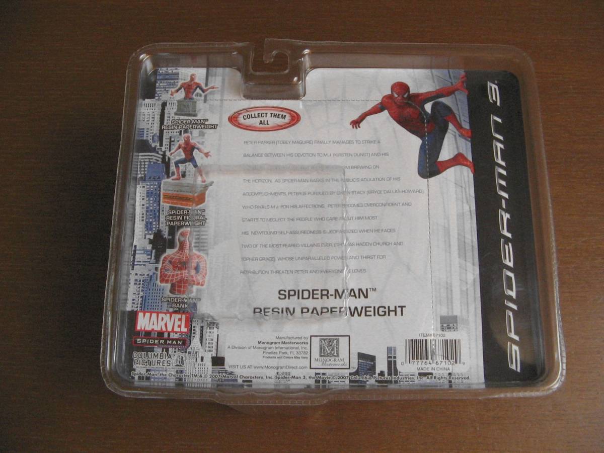  monogram Spider-Man resin paperweight / Mini bust figure 