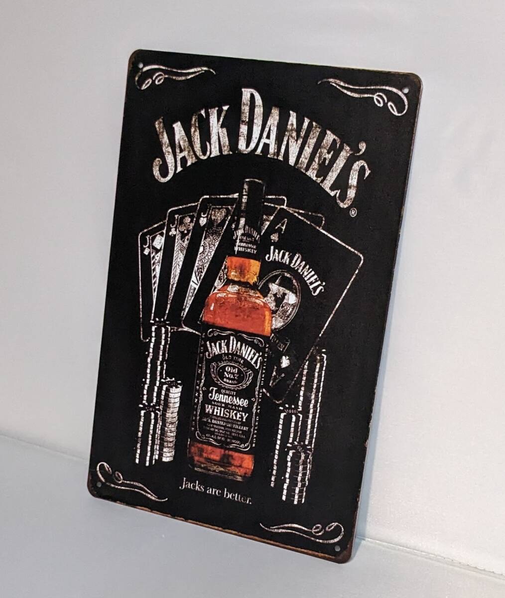 K404 新品◆ビンテージ風 ブリキ看板 Whiskey ウィスキー ジャックダニエル JACK DANIEL'S アメリカン 雑貨 Whisky アメリカ アンティーク_画像3