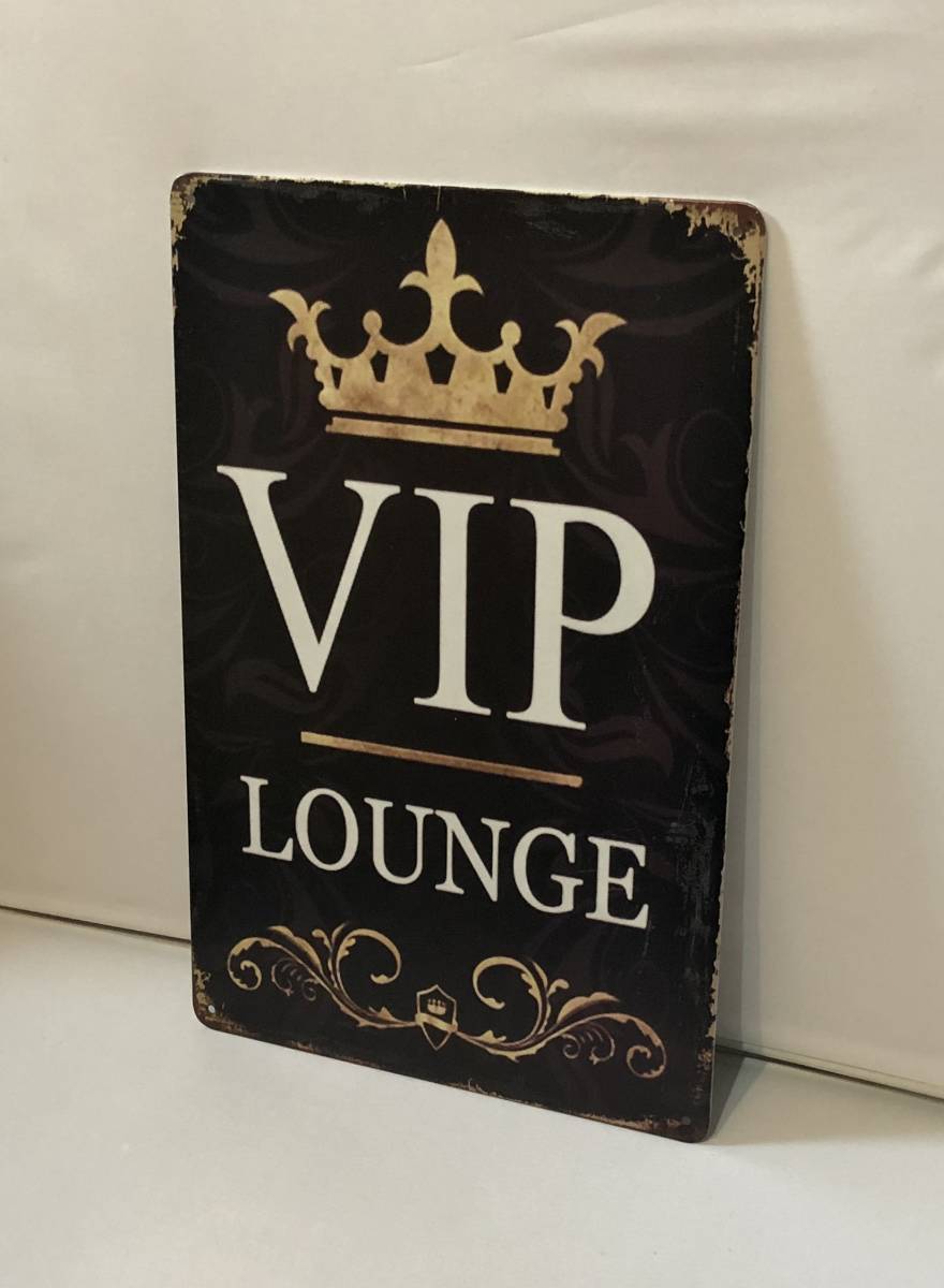 K48 新品●アメリカ雑貨 V.I.P VIP ブリキ看板 おしゃれ かっこいい お店 バーに ティンサイン アンティーク レトロ ビンテージの画像4