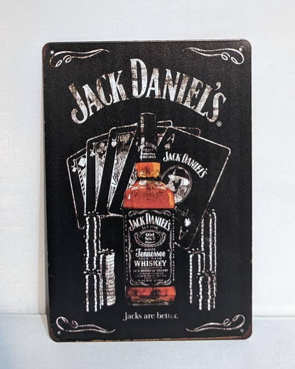 K404 新品◆ビンテージ風 ブリキ看板 Whiskey ウィスキー ジャックダニエル JACK DANIEL'S アメリカン 雑貨 Whisky アメリカ アンティーク_画像2