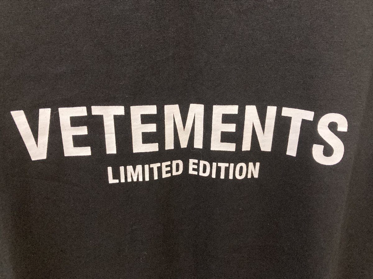 VETEMENTS ヴェトモン T-SHIRT 半袖 Tシャツ ブラック M 中古 TN 1_画像2