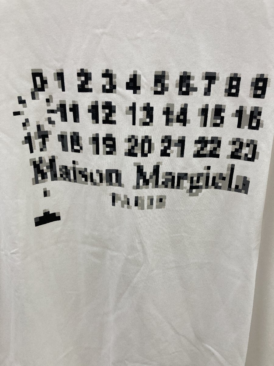 Maison Margiela メゾン マルジェラ モザイクエフェクト カレンダータグ Mosaic Effect T-shirt 半袖 Tシャツ ホワイト L 中古 TN 1の画像2