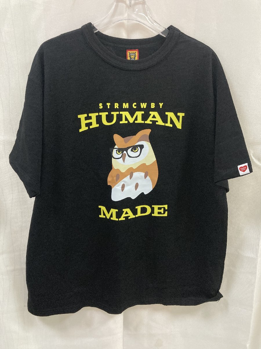 HUMAN MADE ヒューマンメイド 半袖 Tシャツ フクロウ ブラック L 中古 TN 1の画像1