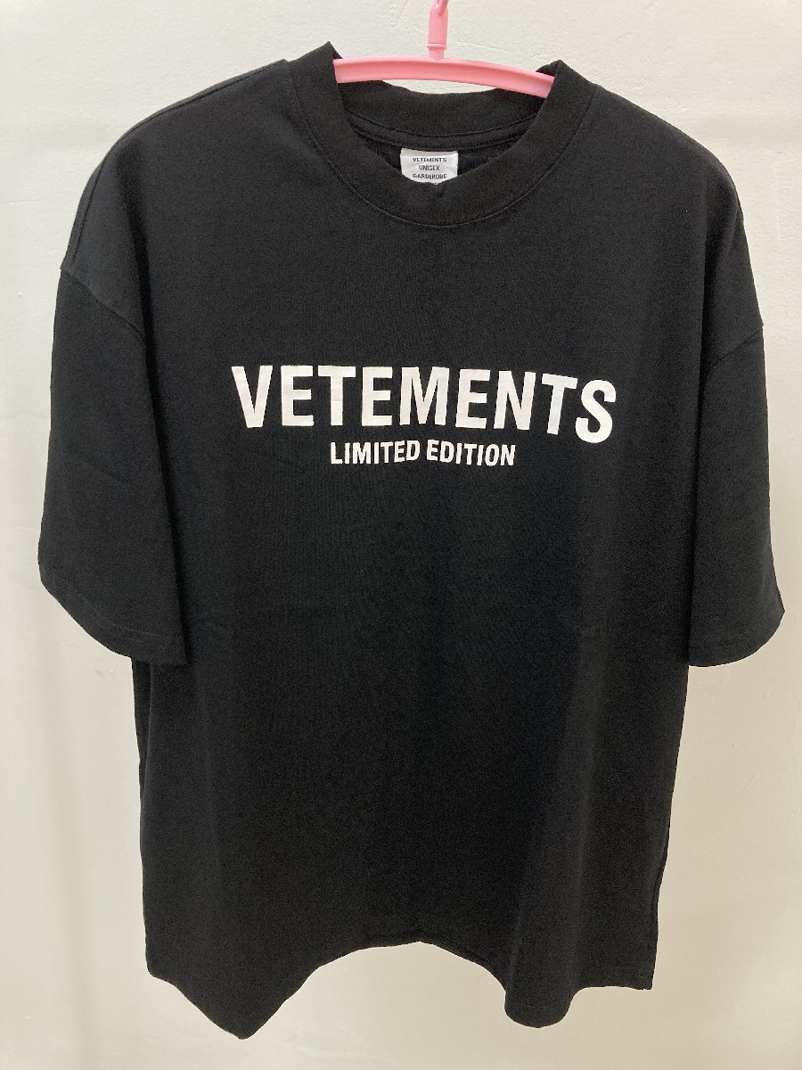 VETEMENTS ヴェトモン T-SHIRT 半袖 Tシャツ ブラック M 中古 TN 1_画像1