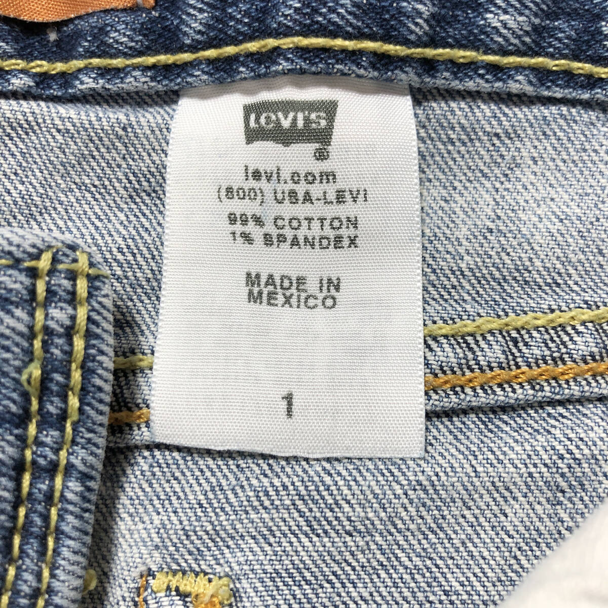 USA 古着 メキシコ製 リーバイス デニムスカート ミニスカート レディース サイズ1号 Levis CG0083