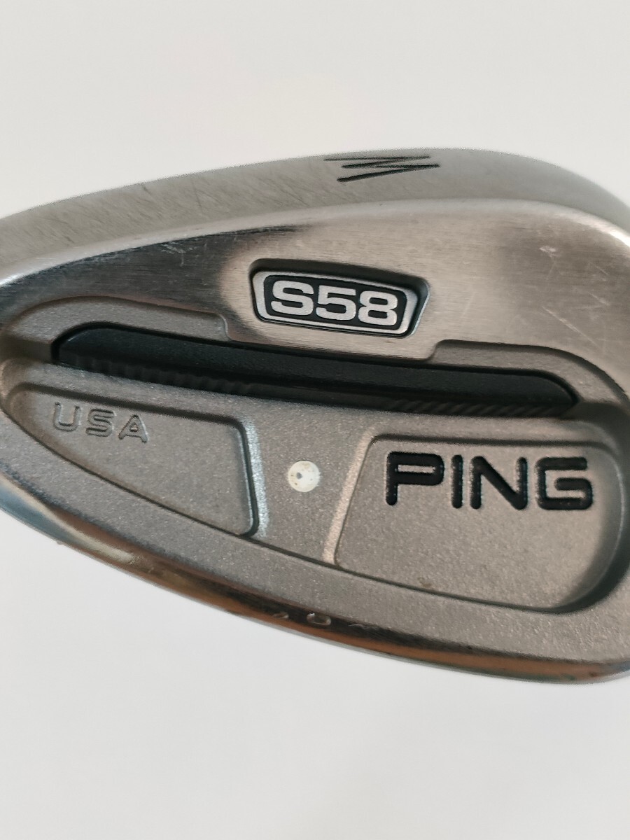 レフティ PING S58 USA アイアン 6本セット 5〜W 純正スチールシャフト PING KARSTEN GDS 白ドット 20240216 ピン 左 ホワイト WHITE の画像5