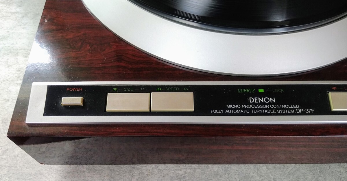 送料無料◆DENON DP-37F レコードプレーヤー 動作確認済 カートリッジ針付き デノン コロムビア オーディオ ターンテーブル