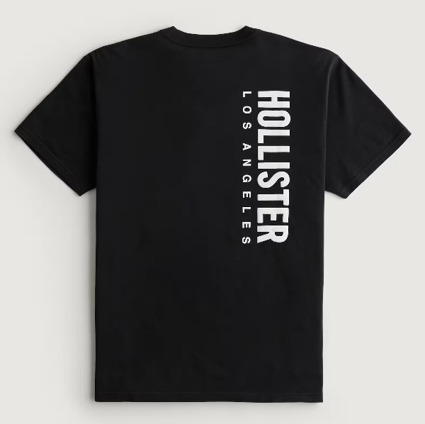 HOLLISTER*ホリスター/US:XXL/ブラック/バックロゴ半袖クルーTシャツ_イメージサンプル画像