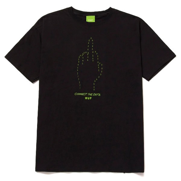 HUF*ハフ*US:XXL[CONNECT THE DOTS]ブラック/プリント半袖Tシャツの画像1