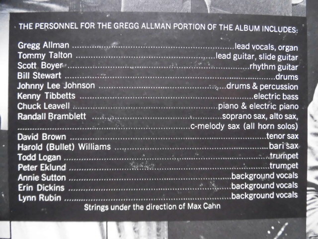 グレッグ・オールマン/グレッグ・オールマン・ツアー　サザン・ロック・ライヴ、2ndアルバム　1975年国内レア初回盤2枚組_画像4