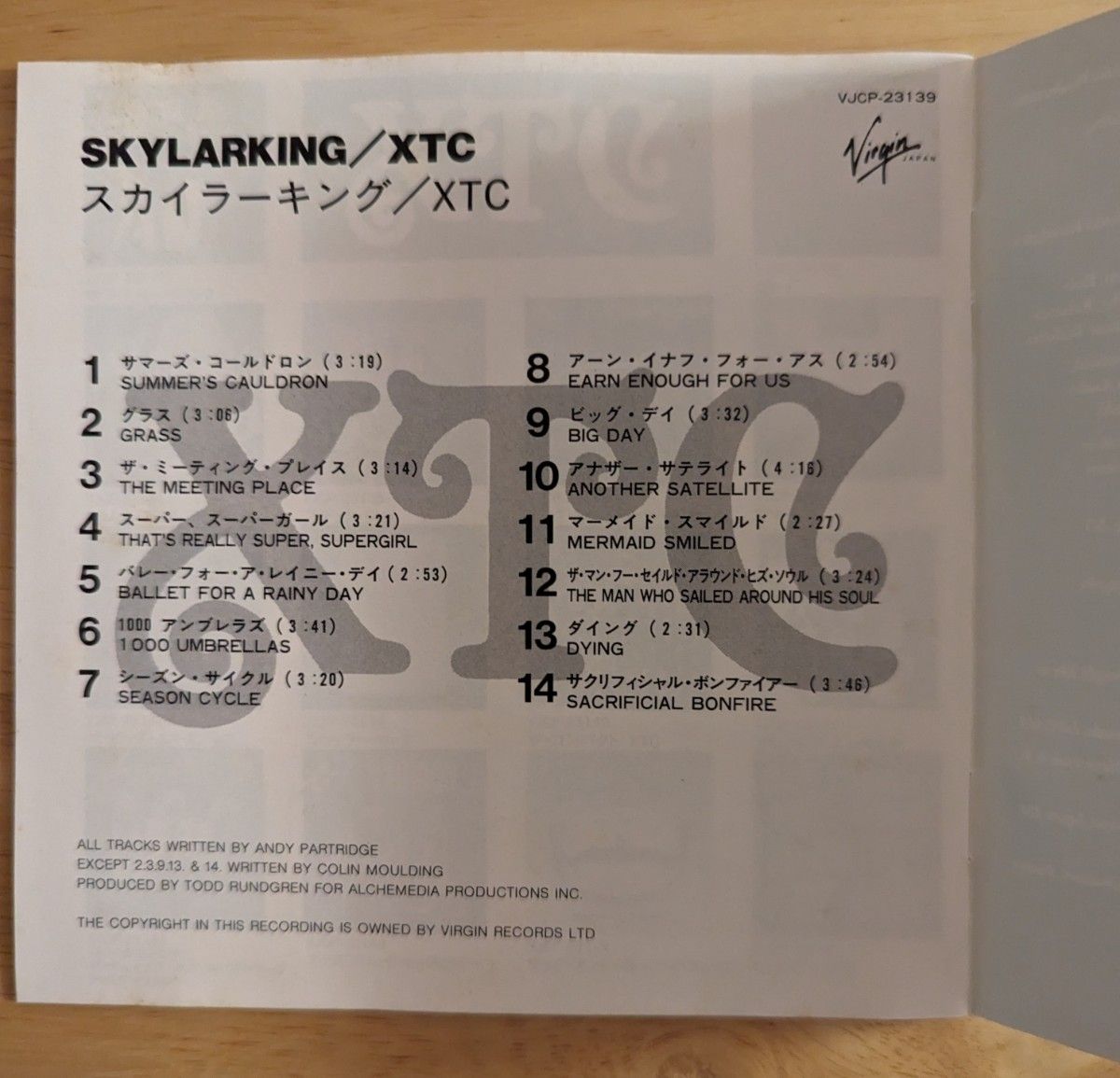 スカイラーキング　XTC 　国内盤CD