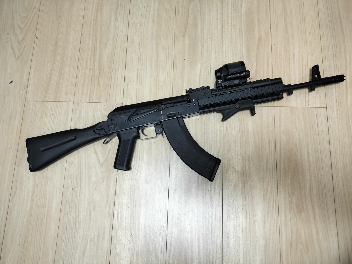 送料無料 S&T AK74M G3電動ガン プチカスタム trijicon SRSタイプドットサイトセットの画像1