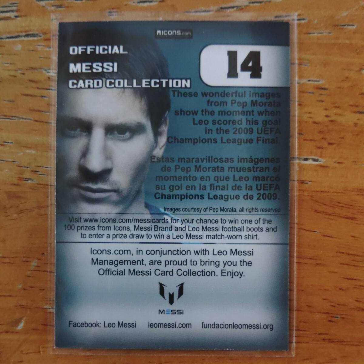 2013 ICONS OFFICIAL MESSI CARD COLLECTION 通常版 #14 LIONEL MESSI[リオネル・メッシ]FCバルセロナ アルゼンチン代表の画像2