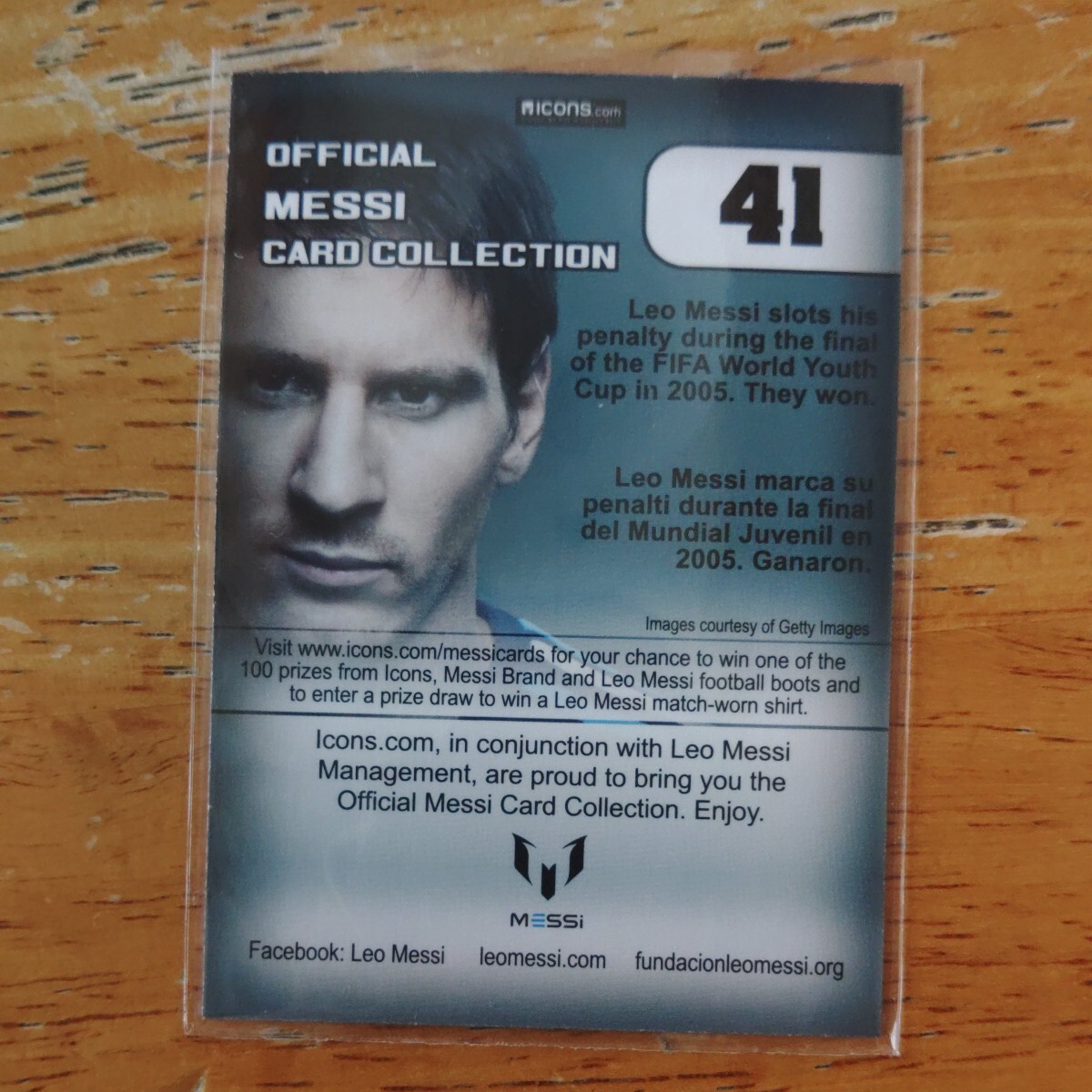 2013 ICONS OFFICIAL MESSI CARD COLLECTION 通常版 #41 LIONEL MESSI[リオネル・メッシ]FCバルセロナ アルゼンチン代表の画像2