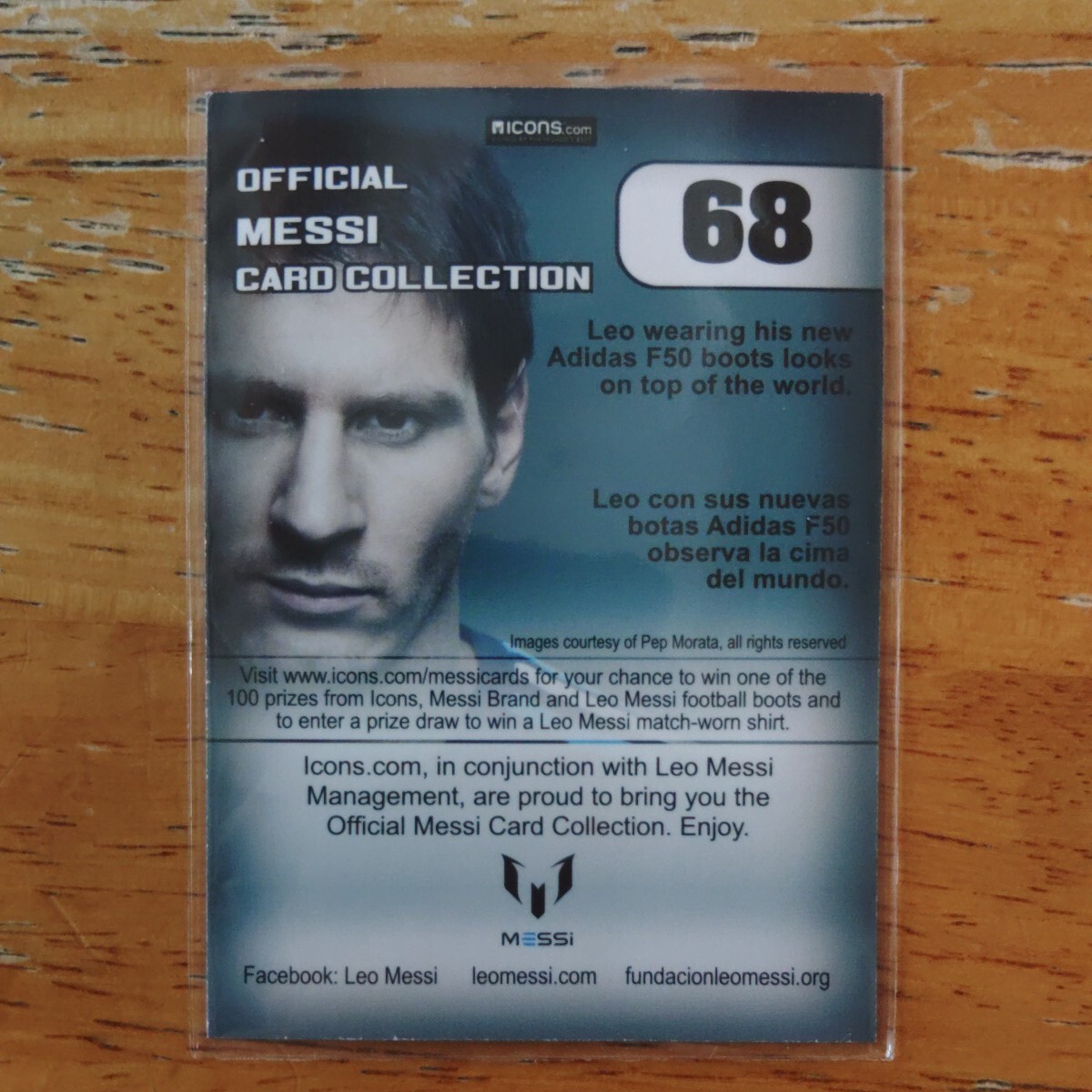 2013 ICONS OFFICIAL MESSI CARD COLLECTION 通常版 #68 LIONEL MESSI[リオネル・メッシ]FCバルセロナ アルゼンチン代表の画像2