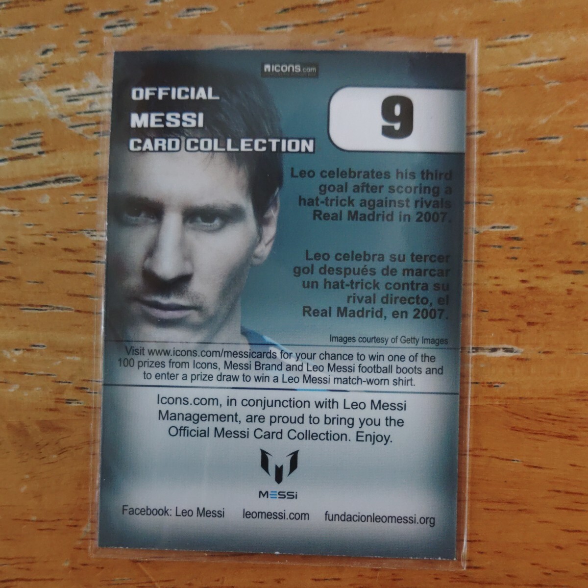 2013 ICONS OFFICIAL MESSI CARD COLLECTION 通常版 #9 LIONEL MESSI[リオネル・メッシ]FCバルセロナ アルゼンチン代表の画像2