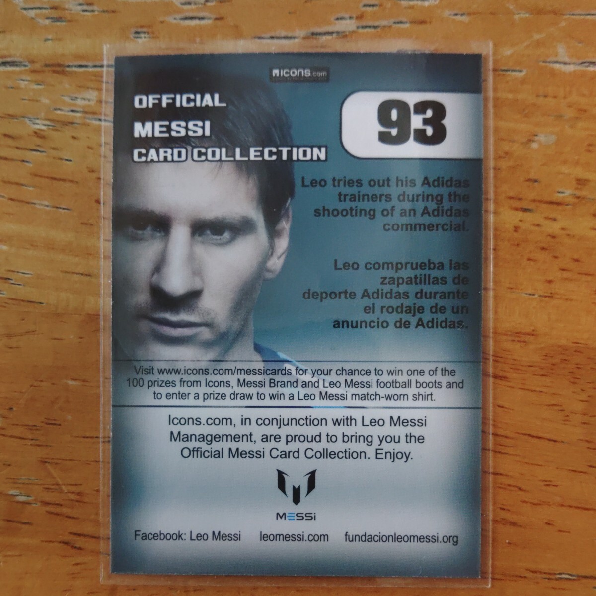 2013 ICONS OFFICIAL MESSI CARD COLLECTION 通常版 #93 LIONEL MESSI[リオネル・メッシ]FCバルセロナ アルゼンチン代表の画像2