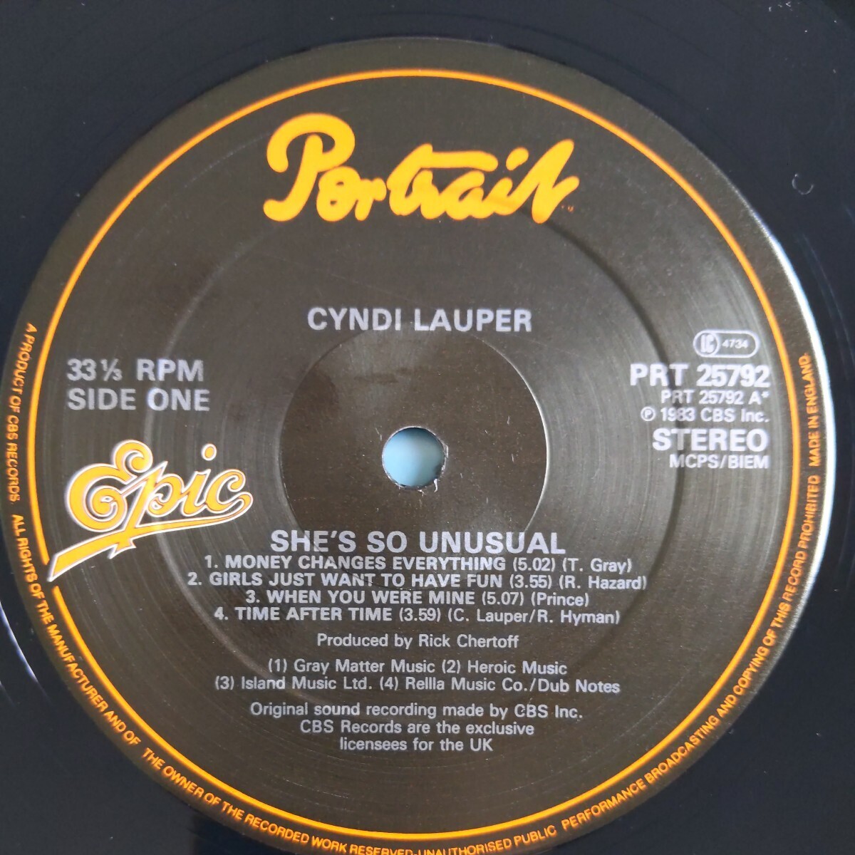 【UK盤/試聴済LP】CYNDI LAUPER『She's So Unusual』シンディ・ローパー★1983年PRT 25792_画像7