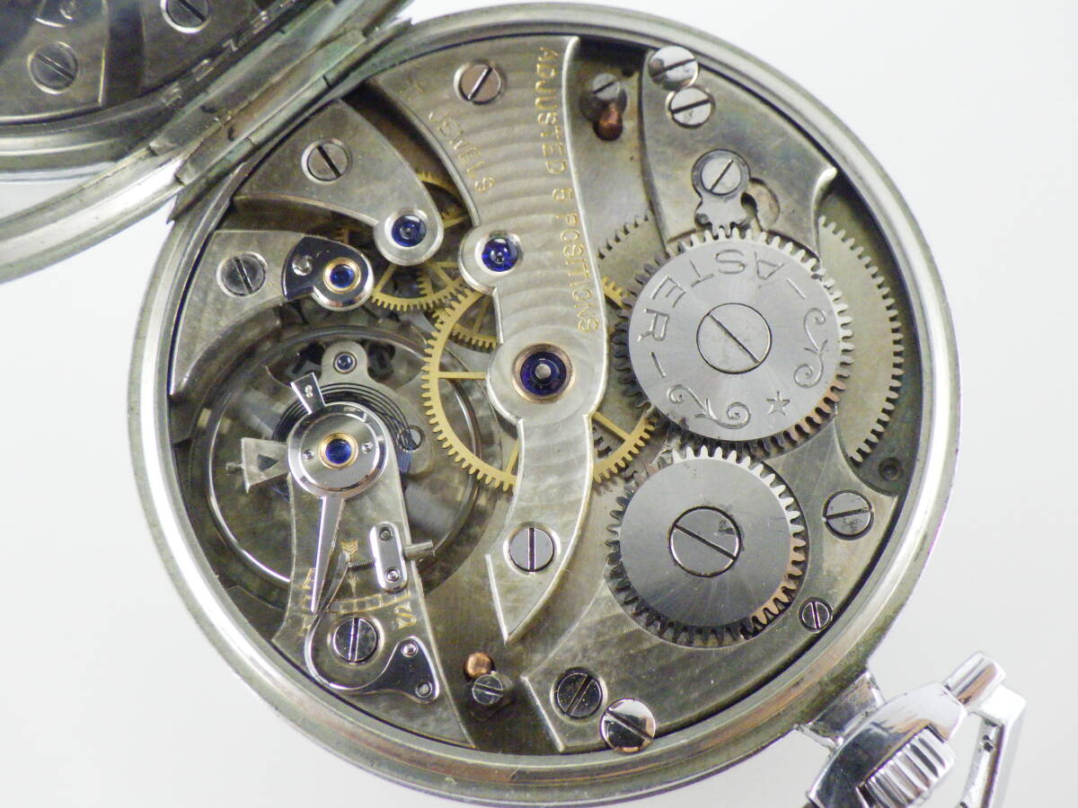 デッドストック CHRONOMETRE ASTER 手巻き 懐中時計 スモセコ 鉄道時計 機械式 アンティーク ビンテージ 時計 8の画像6