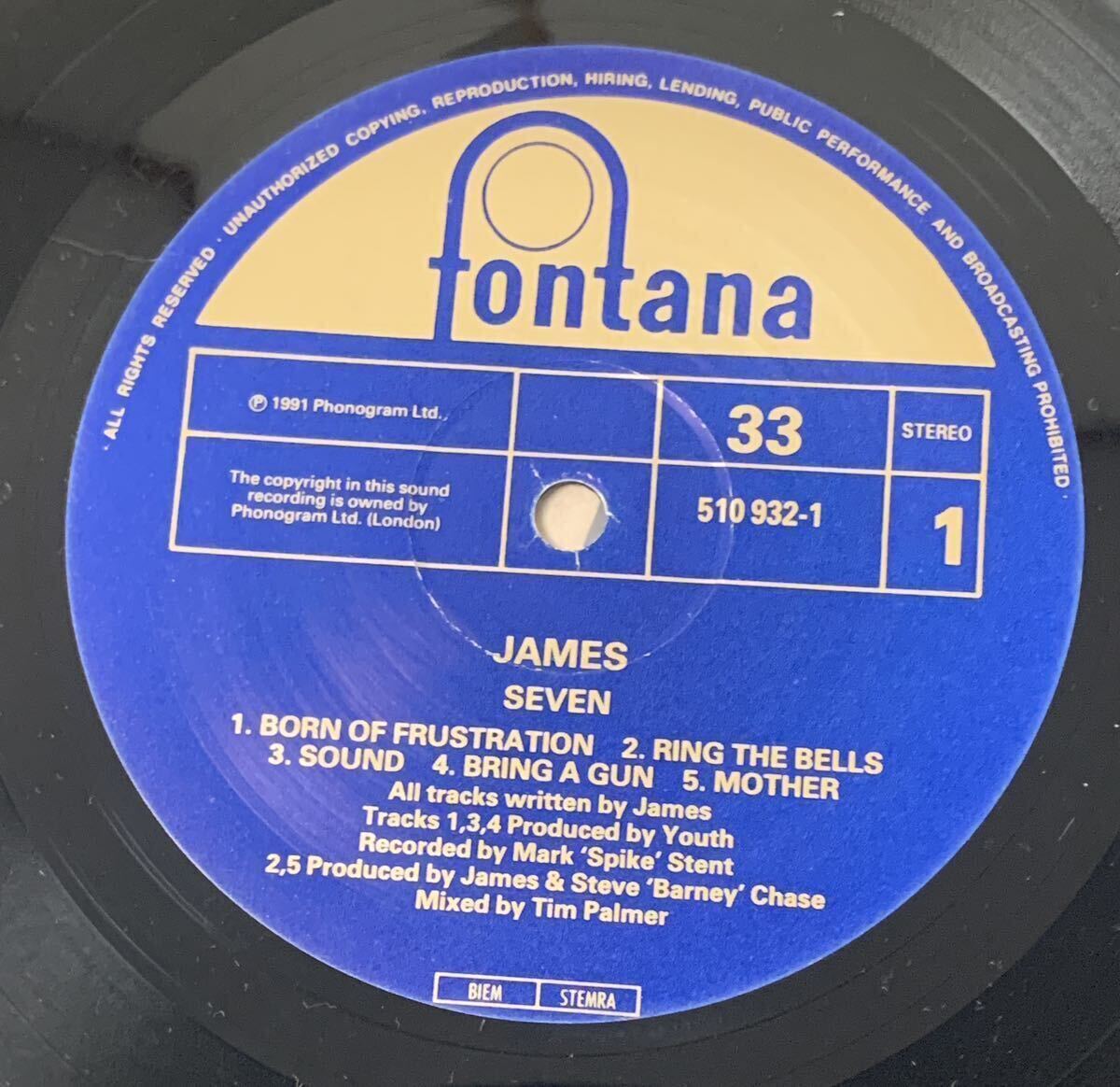 UKオリジナル盤LP James / Seven _画像7
