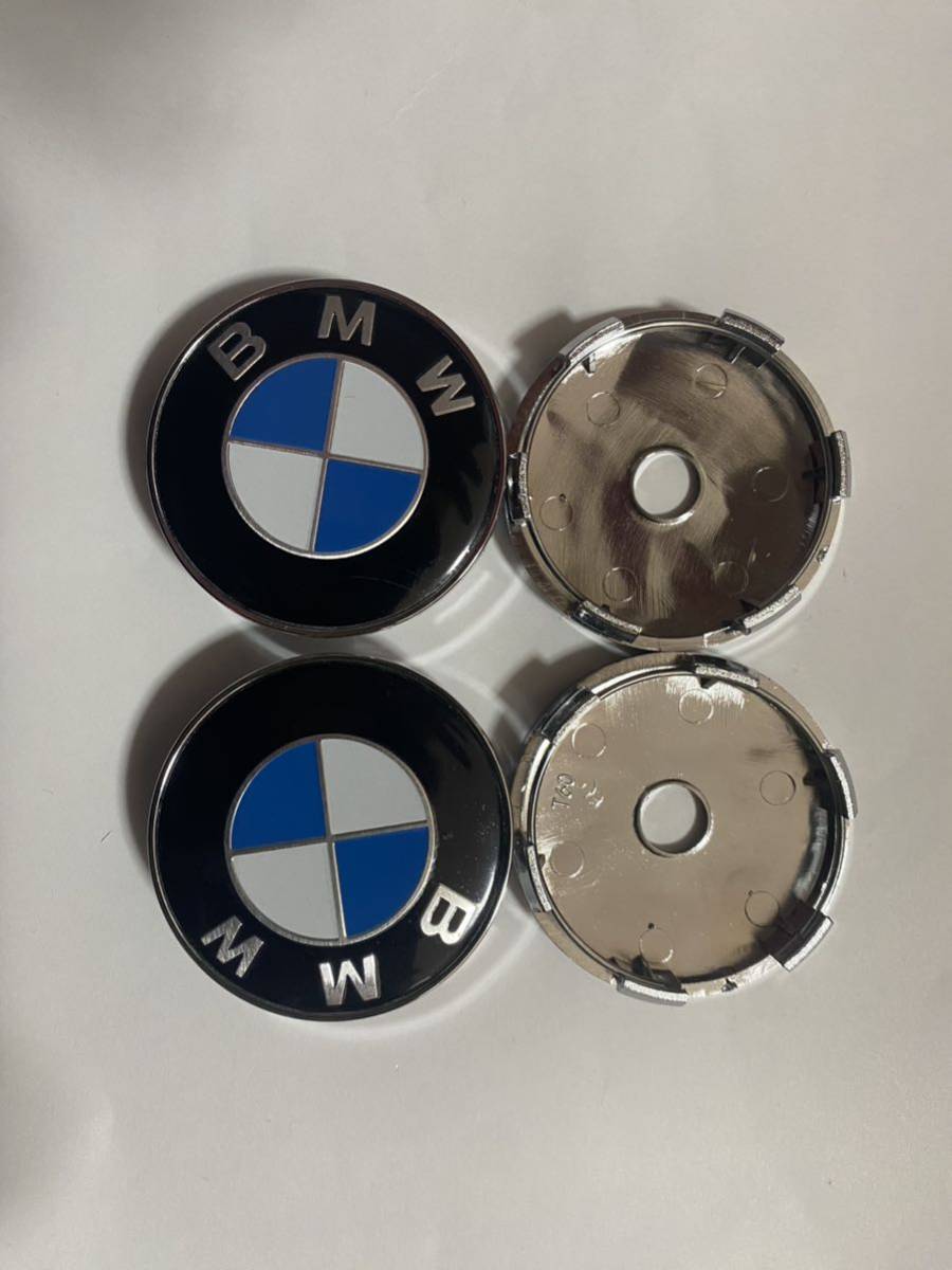 BMW 60mm 青白 センターキャップ 4個 Z4 4シリーズ 2シリーズ M4 M3 X6 X2 ALPINA E46 E39 E36 F30 X5 F10 3シリーズ 5シリーズ 1シリーズの画像1