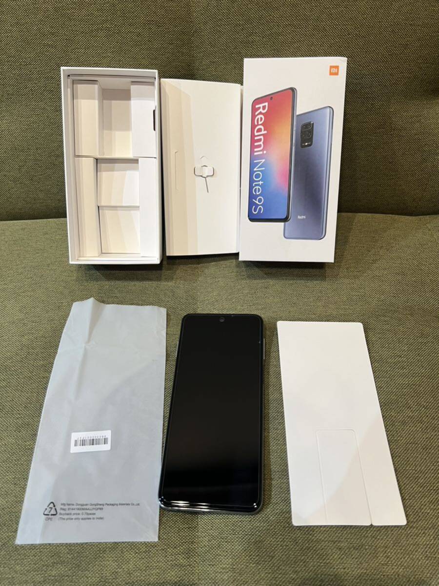 redmi note 9s glacier white 4GB RAM 64GB ROM 箱付き レドミノート9s グレイシャーホワイト Android