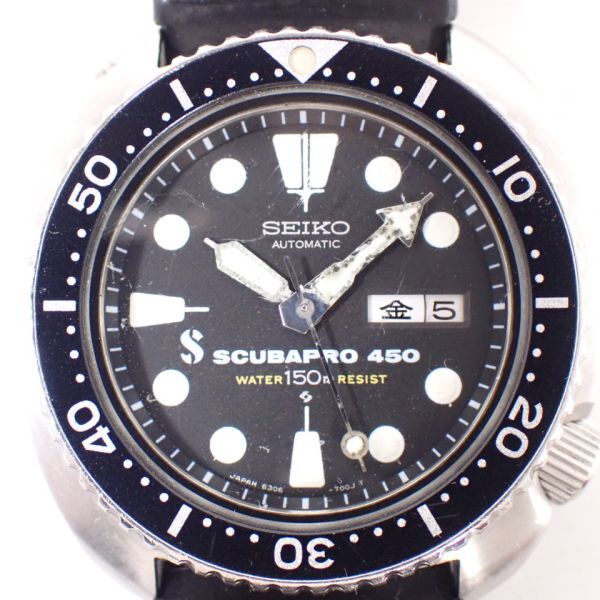 SEIKO セイコー サードダイバー スキューバプロ SCUBAPRO 450 自動巻 稼働品 6306-7001 メンズ腕時計_画像1
