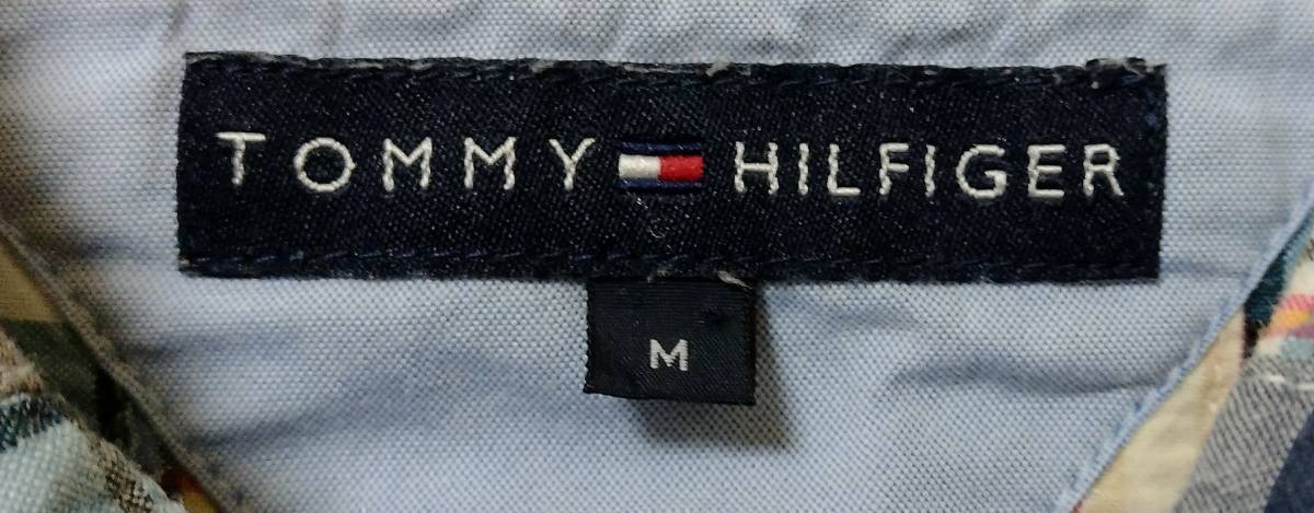 TOMMY HILFIGER パッチワークシャツ Mサイズ トミーヒルフィガー　長袖シャツ　ボタンシャツ_画像3