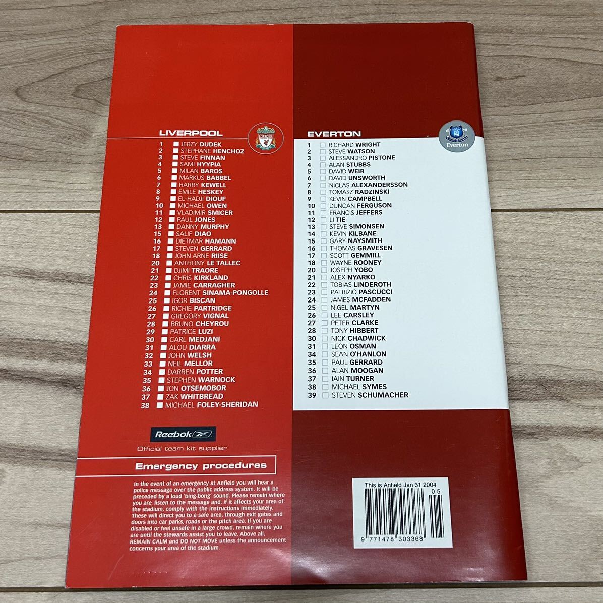 [ прекрасный б/у товар ] быстрое решение! 2003-2004 Англия Premiere League Match program liba бассейн vse Barton ma-ji- боковой Dubey 