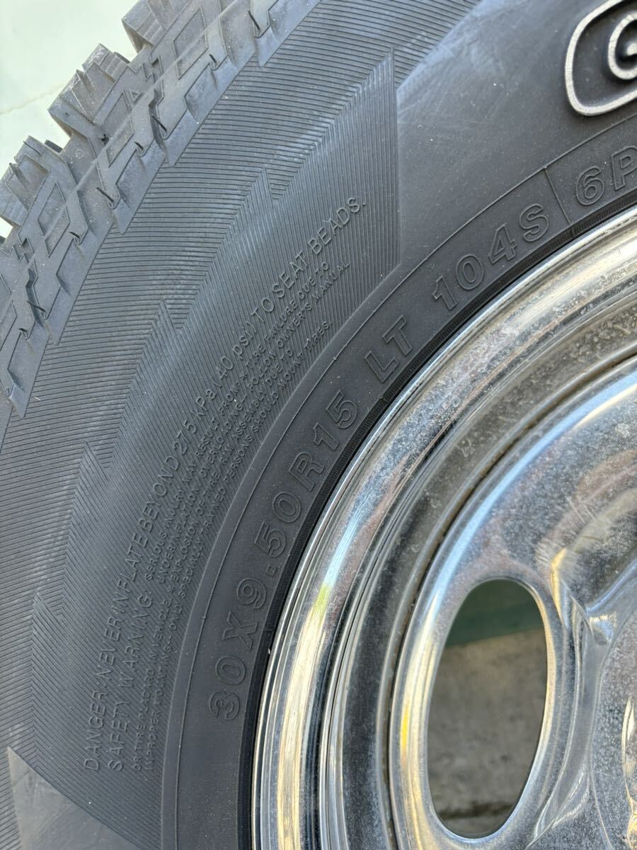 30×9.50R15LT* Geolandar G015A/T× стальное колесо 4шт.@2018 год производства остаточный паз 9. офсет неизвестен Jimny Sierra из удален 