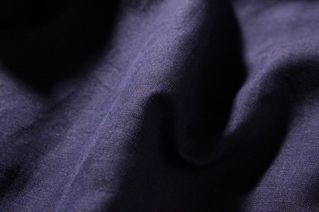 【AGLINI】アリーニ リネンコットン生地のジップシャツブルゾン インクブルー L 新品未使用_画像9