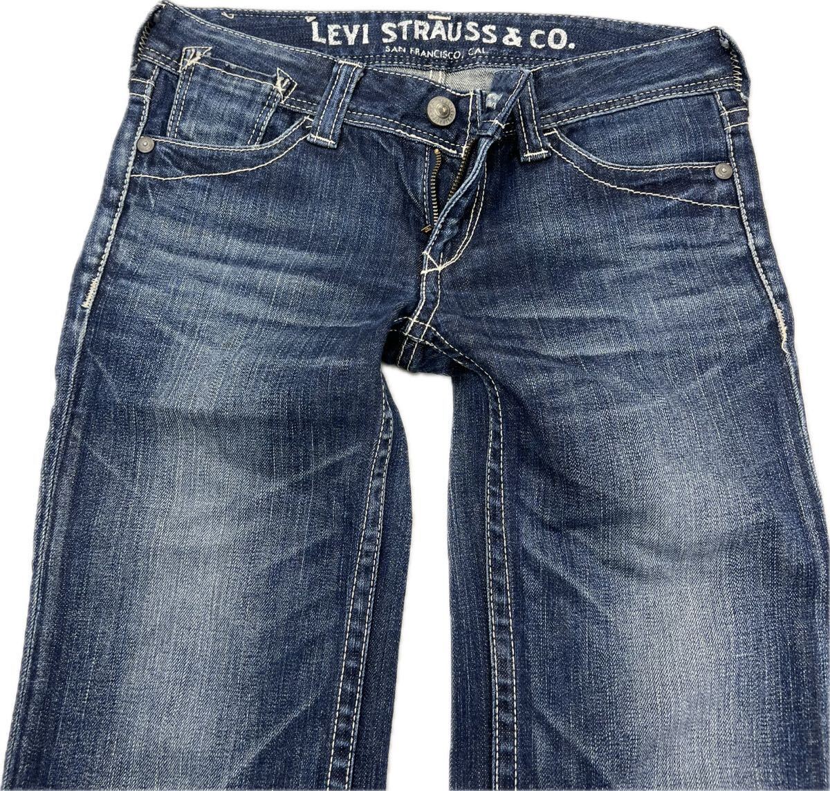 LEVIS ☆ NL997-0001 日本製 ブーツカット ジーンズ インディゴ デニムパンツ レディース W30 ヘビロテ 大人カジュアル リーバイス■Ja7472_画像5